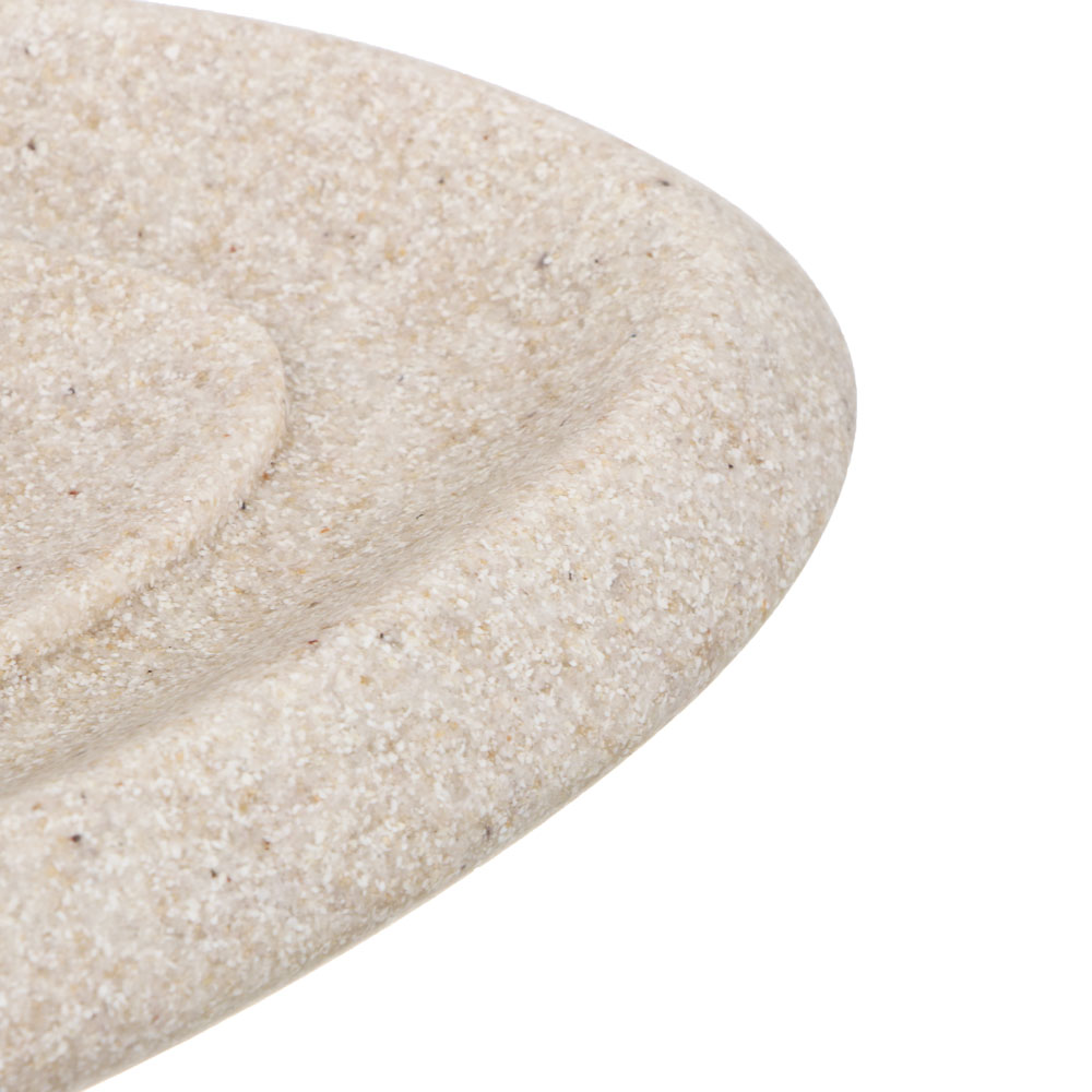 Мыльница тм VETTA Дюна, смола (полирезин), бежевый, 13,5x10,5x2,5см, арт.№ 463-562