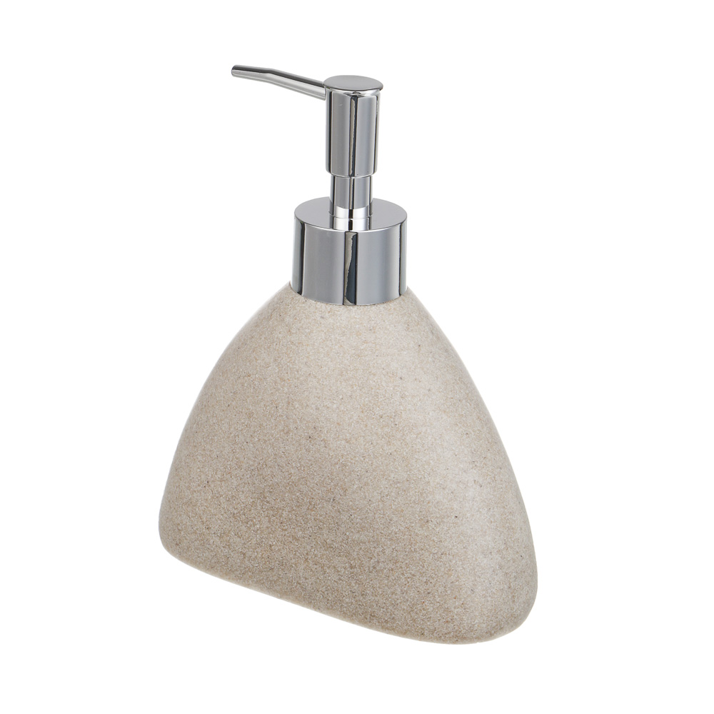 Диспенсер для жидкого мыла тм VETTA Дюна, 300мл, смола (полирезин), бежевый, 13x8x15,5см, арт.№ 463-564