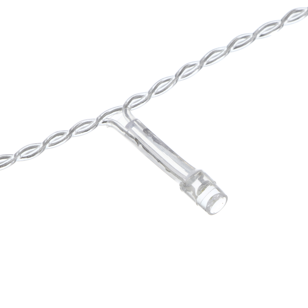 Гирлянда бахрома 3x0.5x0,7 м СНОУ БУМ, 96 LED ламп, постоянное свечение шампань, ПВХ прозрачный, коннектор, 220В, арт.№ 382-041