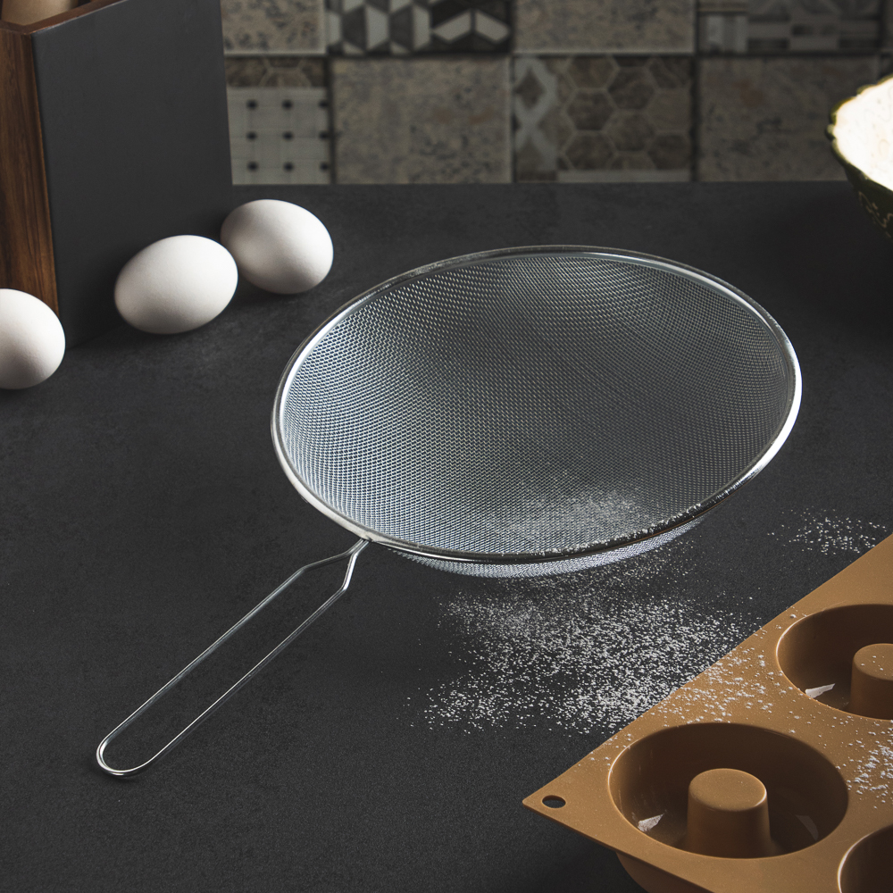 Сито с ободом и ручкой 21см, металл, арт.№ 886-063