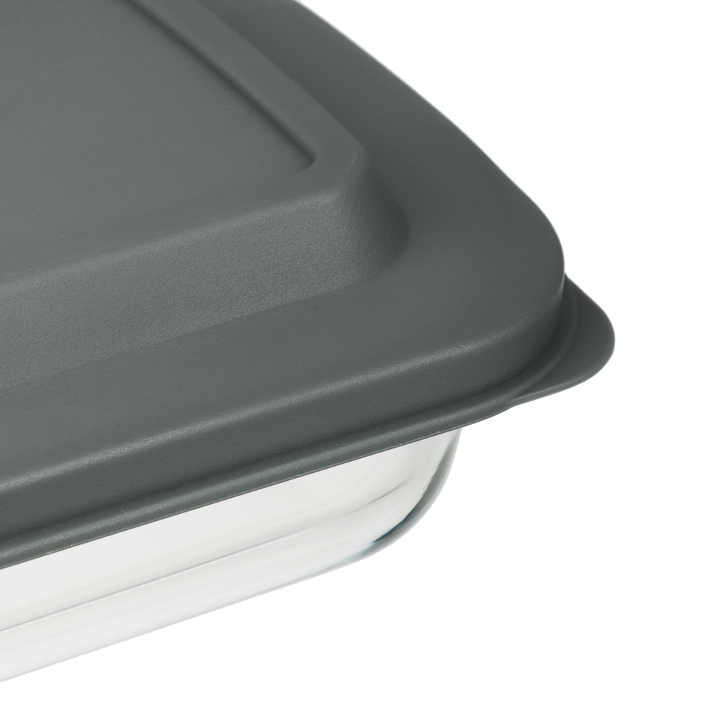 SATOSHI Форма для запекания/хранения жаропрочн. стекло, с крышкой из полипропил. 26,7х16,2х6см, 1л, арт.№ 825-003