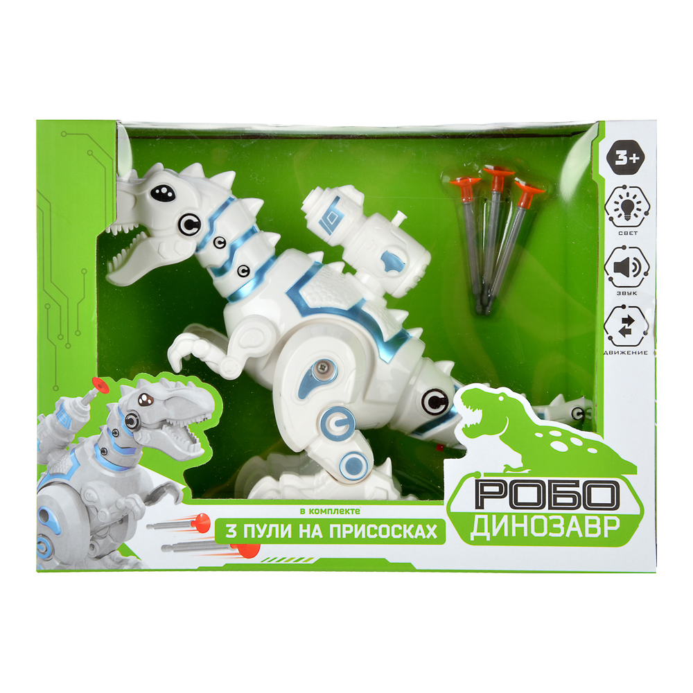 ИГРОЛЕНД Робо-динозавр боевой , свет, звук, движ., 2АА, ABS, 26х16,5-19х10см , 2 дизайна, арт.№ 293-068