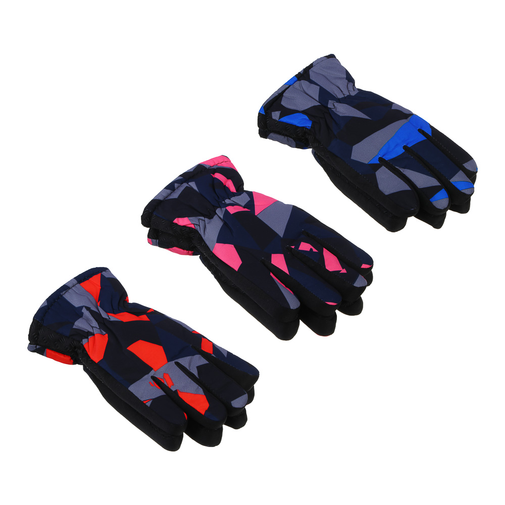 GALANTE Перчатки подростковые утепленные, р.16, 100% полиэстер, разноцветные, ОЗ25-30, арт.№ 363-446