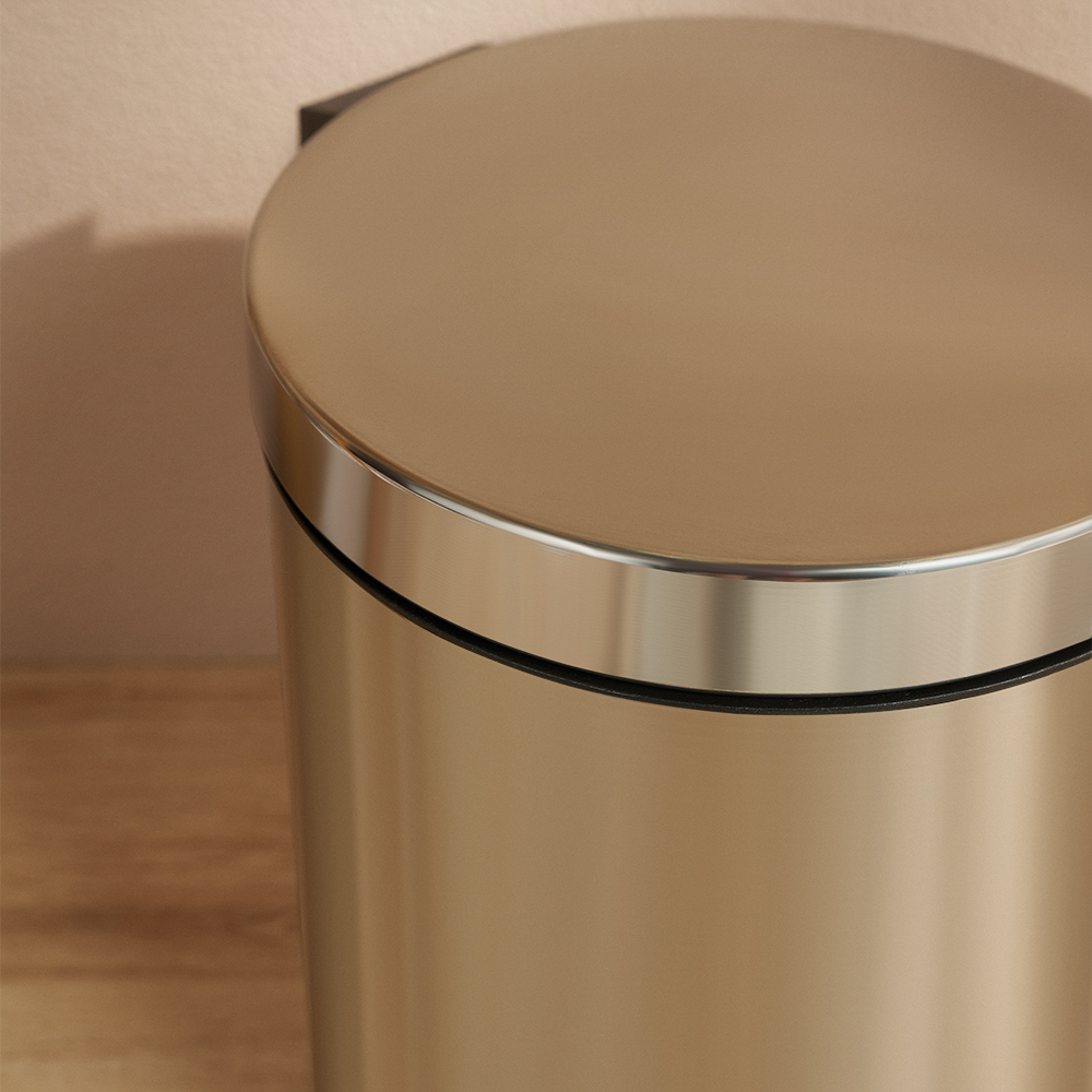 VETTA Ведро с педалью для ванной комнаты, 5л, хром, нерж.сталь, арт.№ 555-009