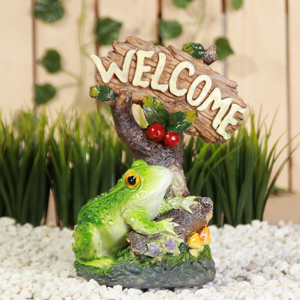 INBLOOM Фигура садовая "Пара зайцев, лягушка, ежик", h21-24см, полистоун, 3 дизайна, арт.№ 162-181