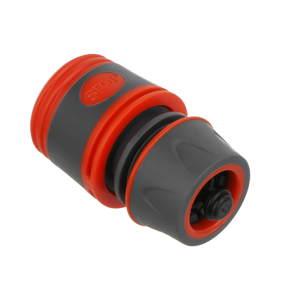 INBLOOM PROF+ Коннектор быстросъемный для шланга 1/2 с аквастопом, обрезиненное покрытие ABS, арт.№ 169-029