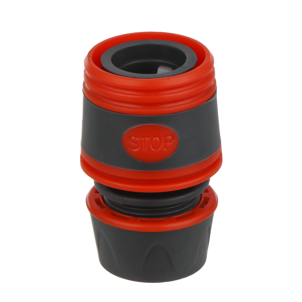 INBLOOM PROF+ Коннектор быстросъемный для шланга 1/2 с аквастопом, обрезиненное покрытие ABS, арт.№ 169-029