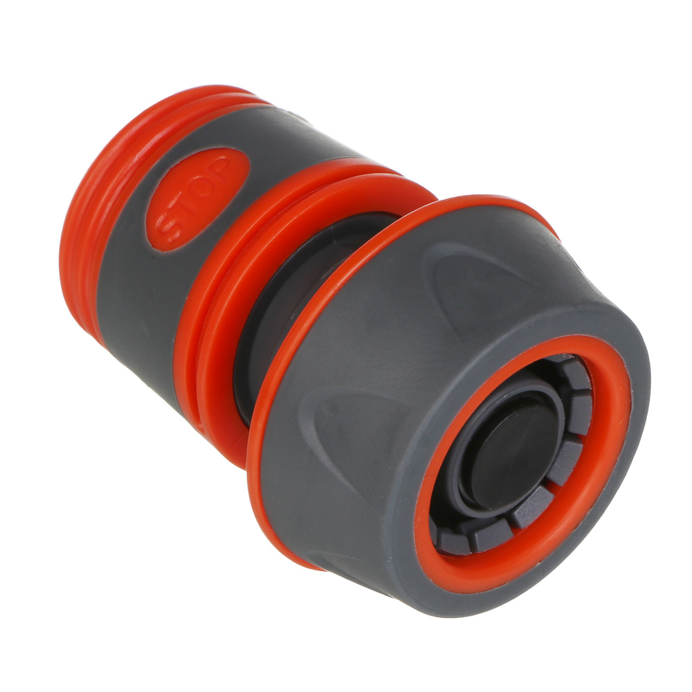 INBLOOM PROF+ Коннектор быстросъемный для шланга 3/4 с аквастопом, обрезиненное покрытие ABS, арт.№ 169-027