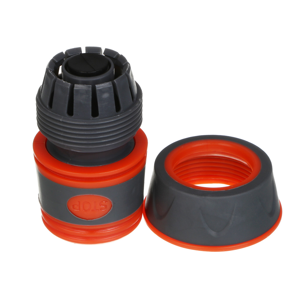 INBLOOM PROF+ Коннектор быстросъемный для шланга 3/4 с аквастопом, обрезиненное покрытие ABS, арт.№ 169-027