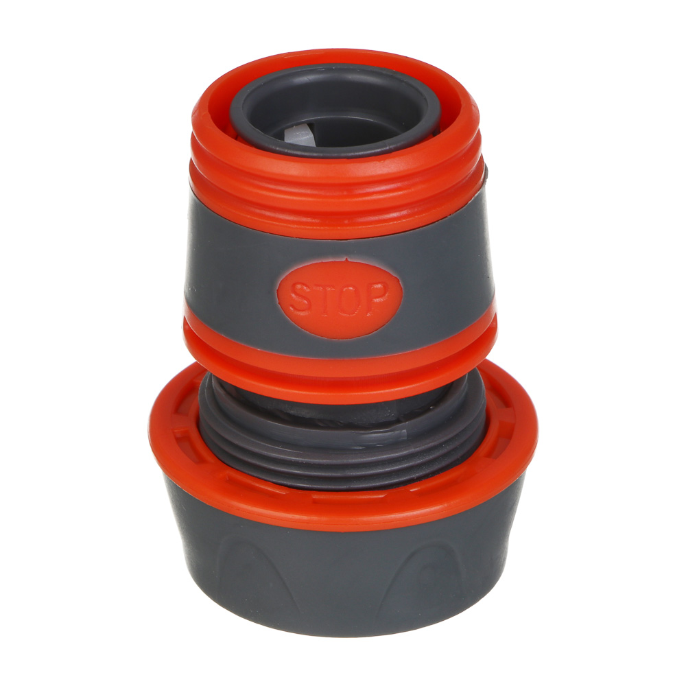 INBLOOM PROF+ Коннектор быстросъемный для шланга 3/4 с аквастопом, обрезиненное покрытие ABS, арт.№ 169-027