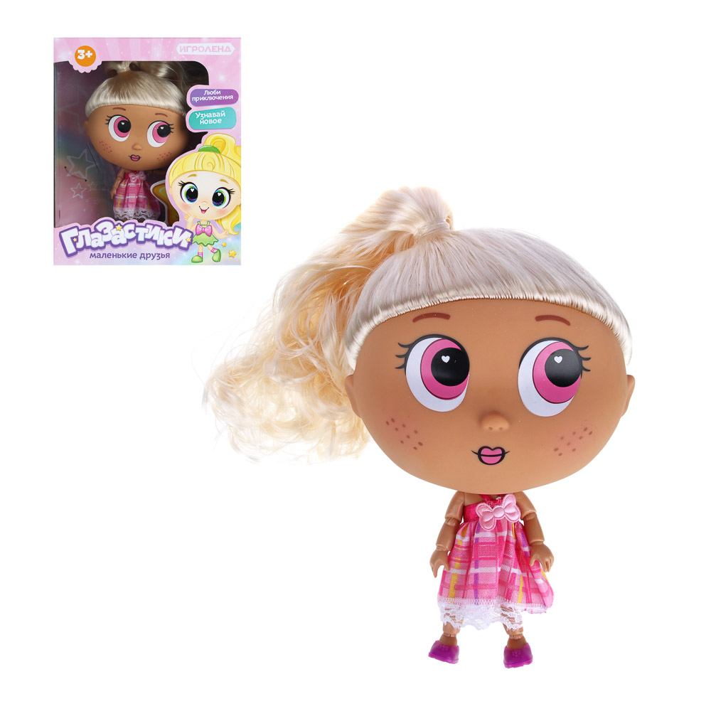 ИГРОЛЕНД Кукла "Глазастики", пластик PP, текстиль, 19,5х10х24см, 5 дизайнов, арт.№ 267-941