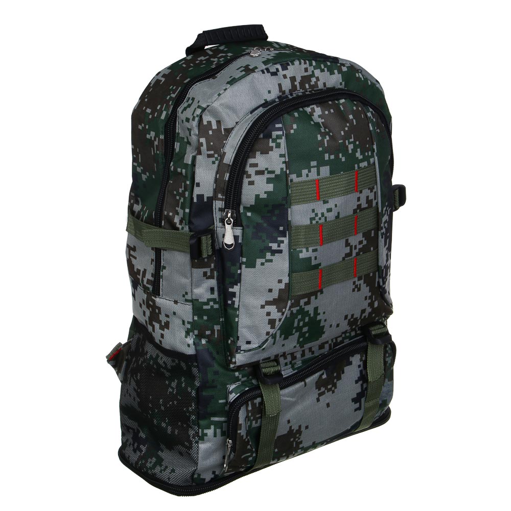 РУССО ТУРИСТО Рюкзак туристический Разведчик 50-60л, 65x35x14,5 см, нейлон, арт.№ 118-213