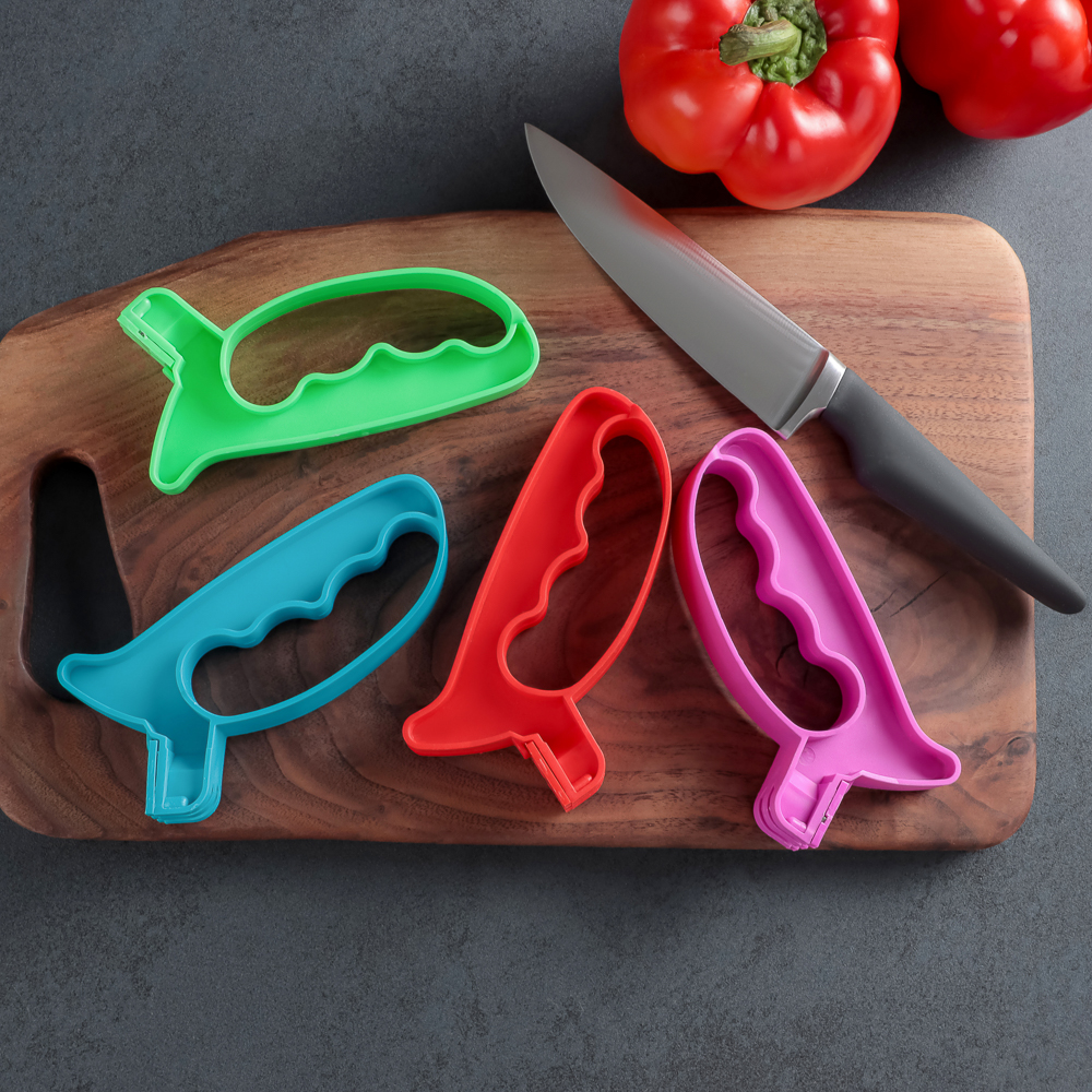 Ножеточка "Рыбка" 13,5х6,5х2,5см, вольфрамовая сталь, полипропилен, арт.№ 884-092