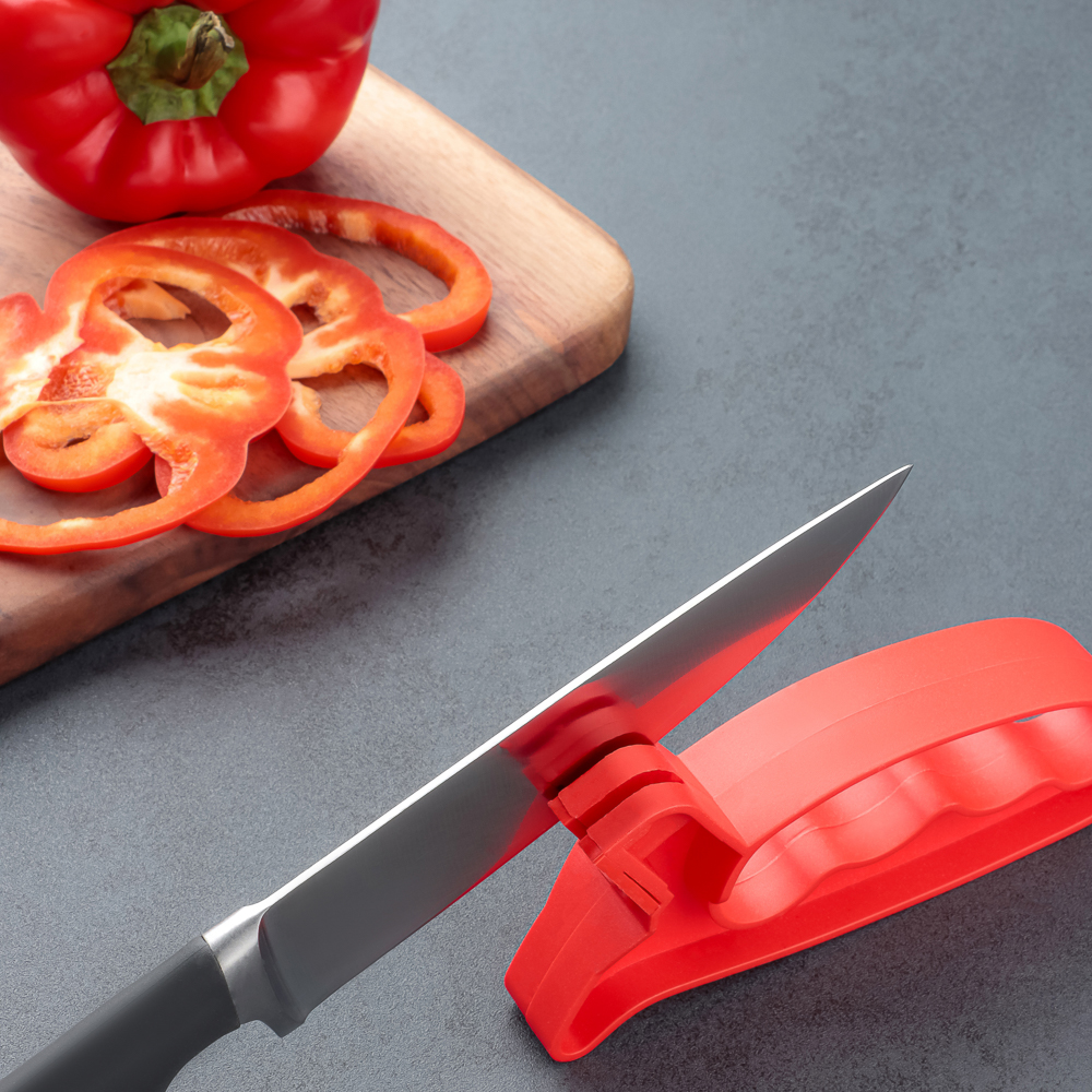 Ножеточка "Рыбка" 13,5х6,5х2,5см, вольфрамовая сталь, полипропилен, арт.№ 884-092