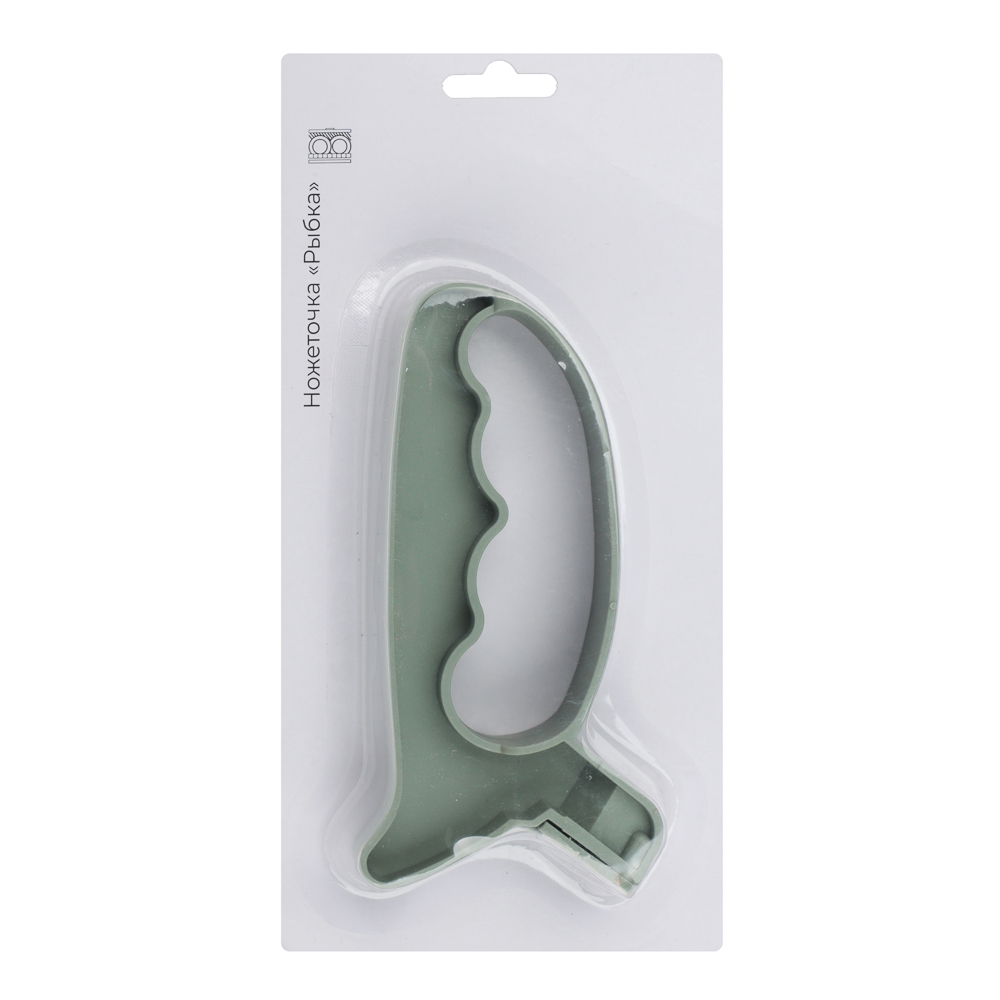 Ножеточка "Рыбка" 13,5х6,5х2,5см, вольфрамовая сталь, полипропилен, арт.№ 884-092