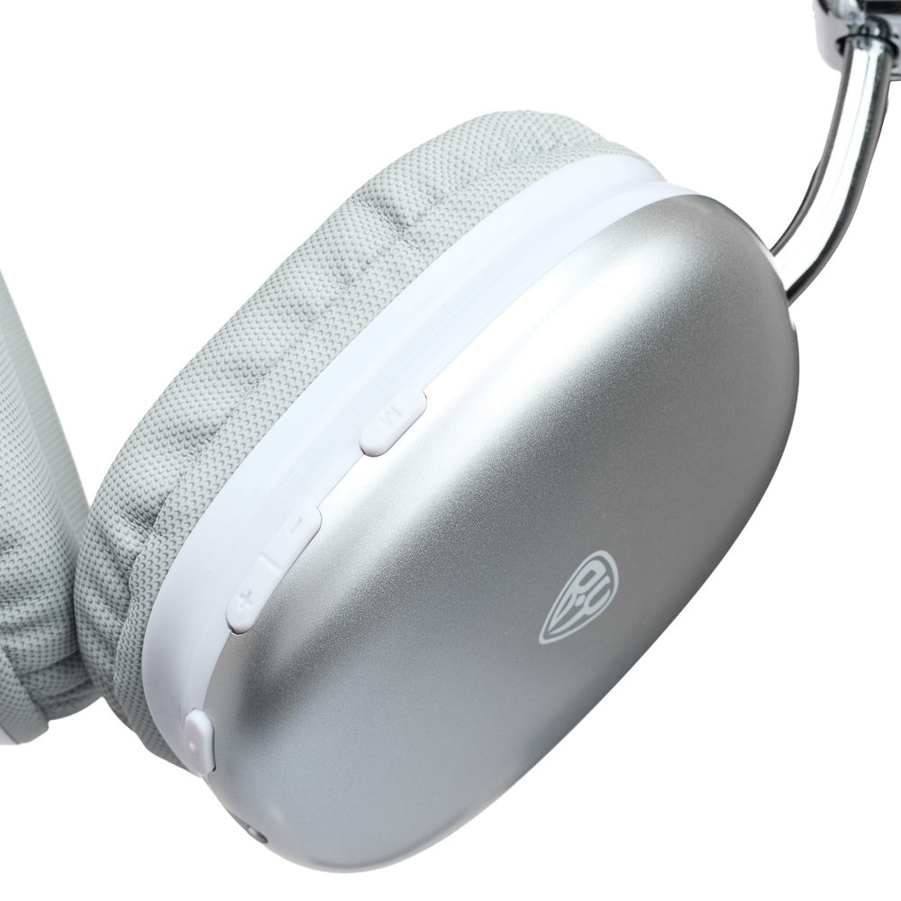 Наушники беспроводные полноразмерные BY CrystalPods, 400мАч, BT5.3, серебро, арт.№ 410-098