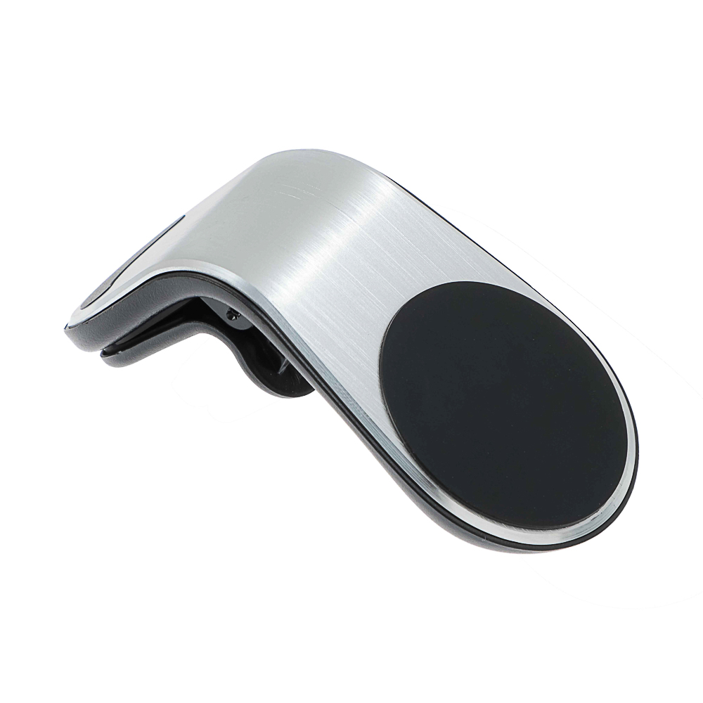 BY Держатель телефона магнитный на дефлектор, Г-образный, пластик, черный, арт.№ 733-033