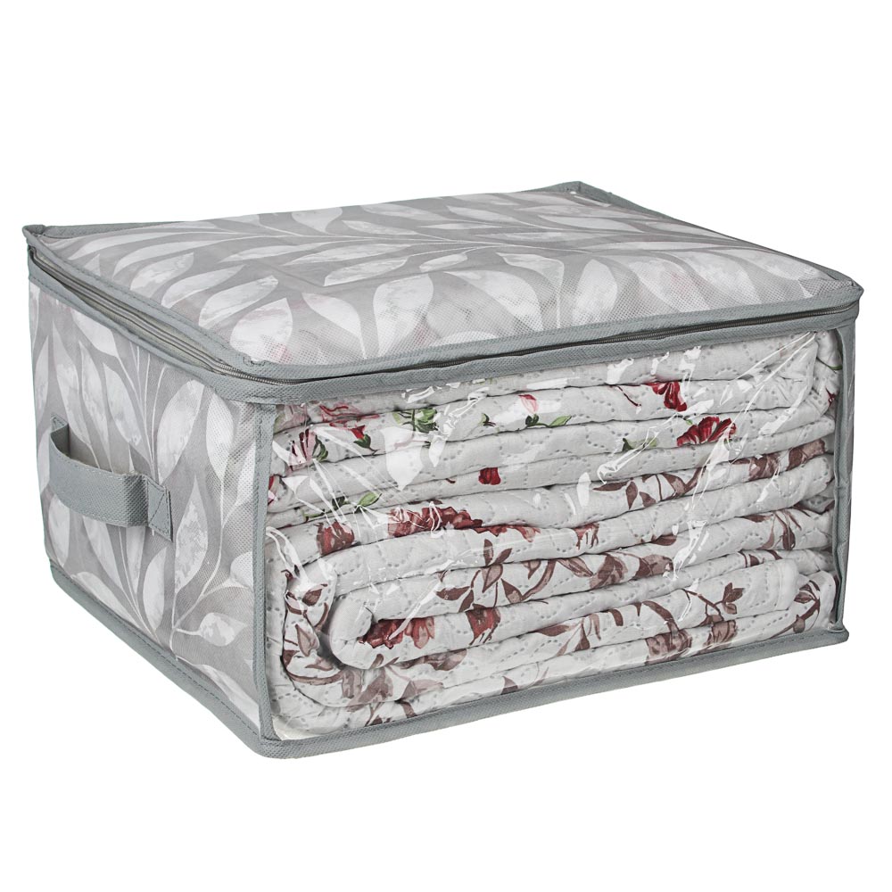 VETTA Санремо Кофр для белья на молнии с прозрачным окном, 35х30х20см, спанбонд, ПЕВА, 2 дизайна, арт.№ 457-509