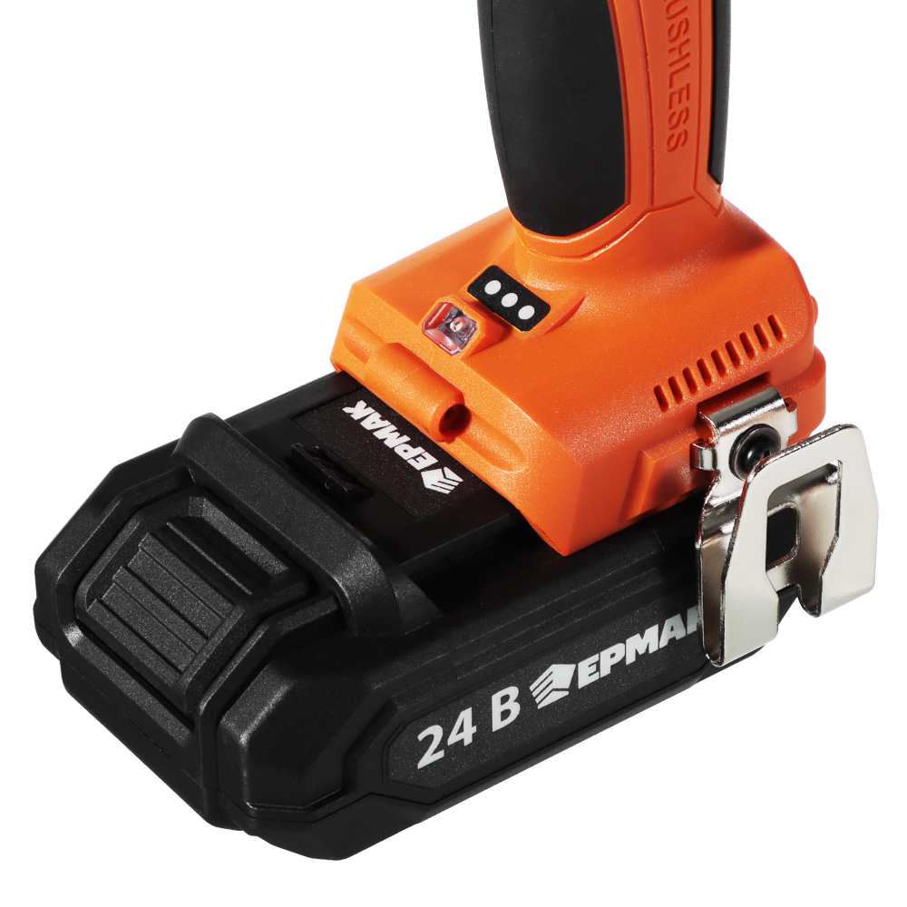 ЕРМАК Дрель-шуруповерт, ДША-24-2, 24В/40Н*м, 2А*ч, Li-Ion, 2 скорости, быстр заряд, 2 батареи, арт.№ 691-029