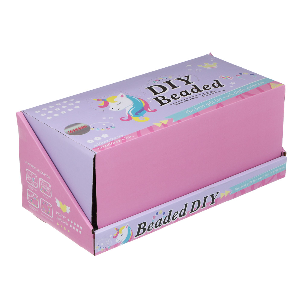 ИГРОЛЕНД Набор бижутерии в боксе "Единорожка" 2 пред., 6,5х12 см, ABS, металл, текстиль, 2 вида, арт.№ 294-236