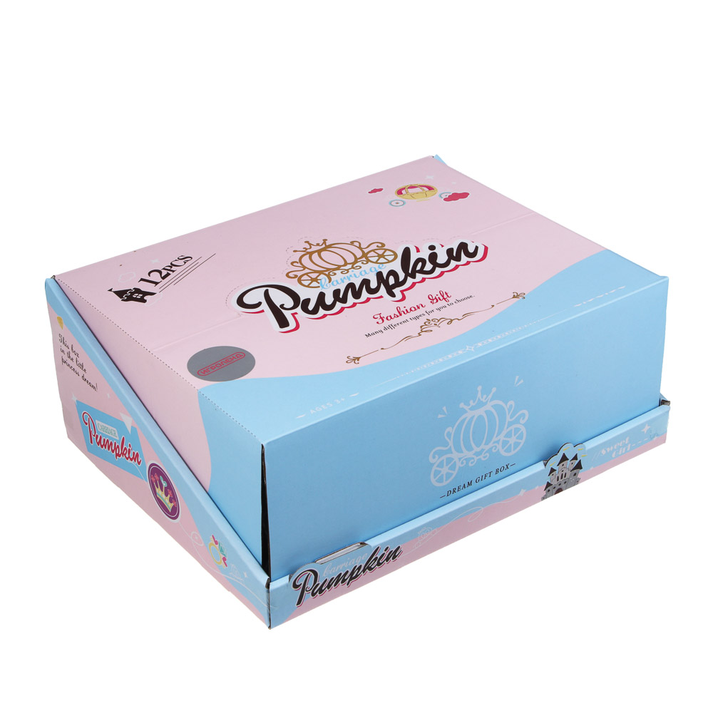 ИГРОЛЕНД Набор бижутерии в шкатулке "Карета" 4 пред., 9,5х3х12 см, пластик, металл, текстиль, арт.№ 294-238