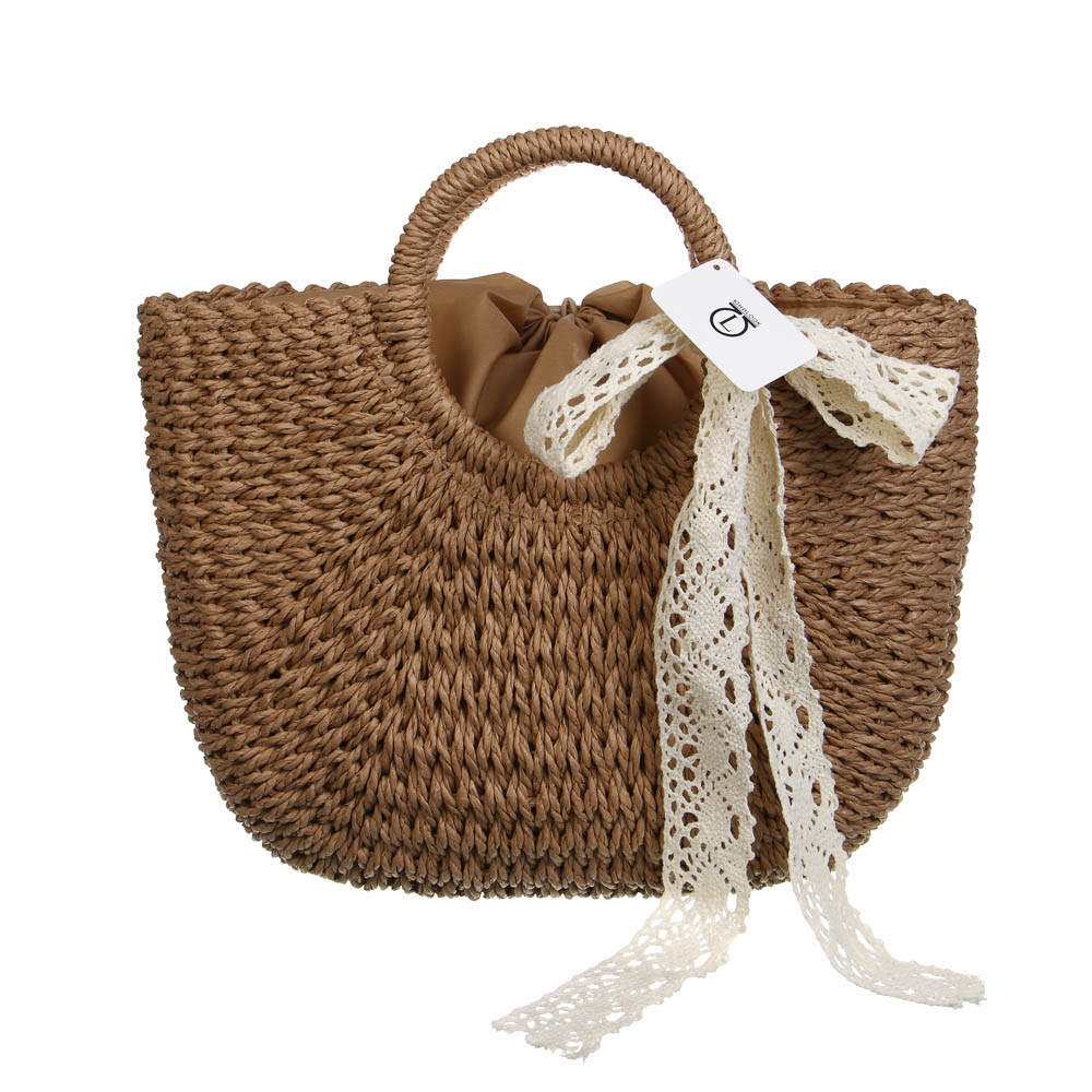 Сумка пляжная плетенная тм ЮL, 40x42см, папирус, арт.№ 328-316