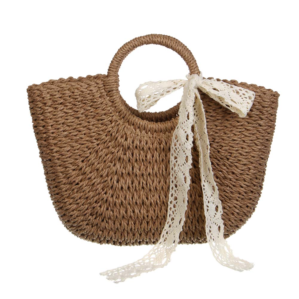 Сумка пляжная плетенная тм ЮL, 40x42см, папирус, арт.№ 328-316