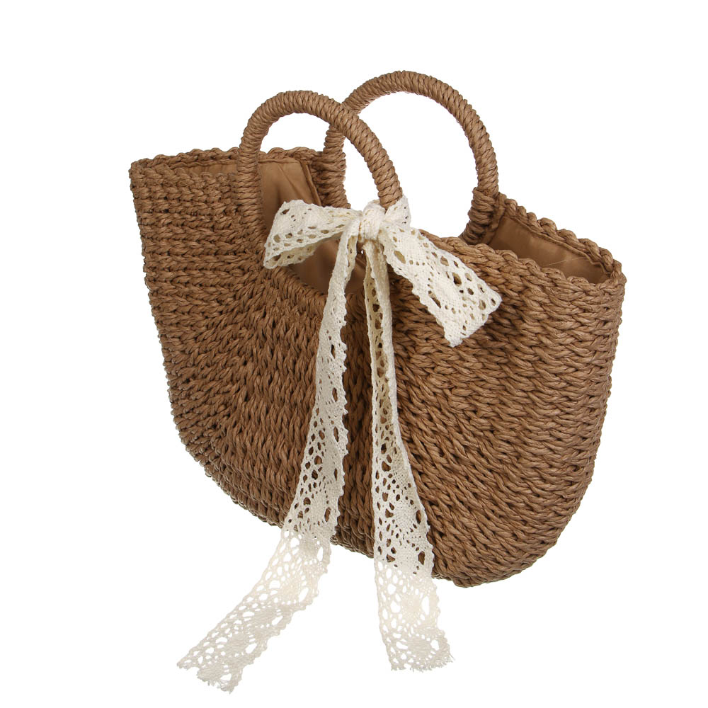 Сумка пляжная плетенная тм ЮL, 40x42см, папирус, арт.№ 328-316