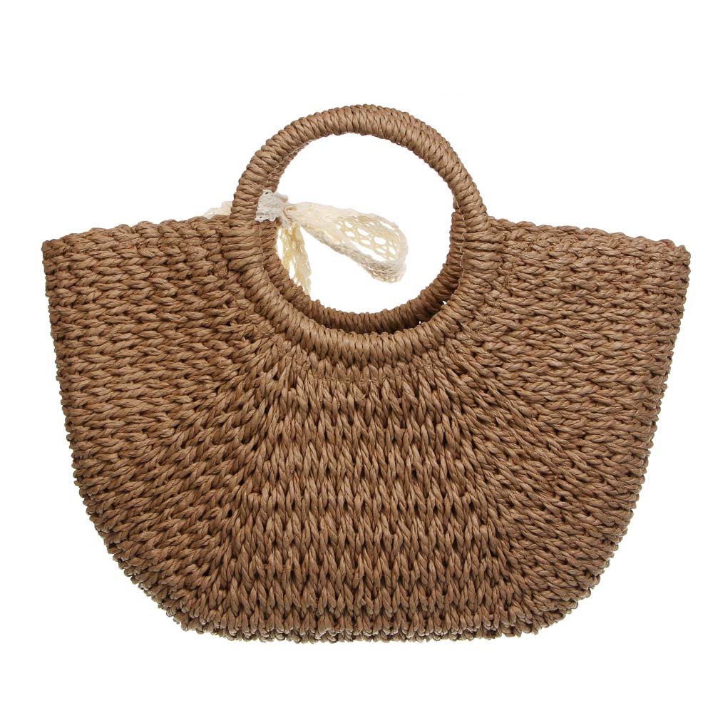 Сумка пляжная плетенная тм ЮL, 40x42см, папирус, арт.№ 328-316