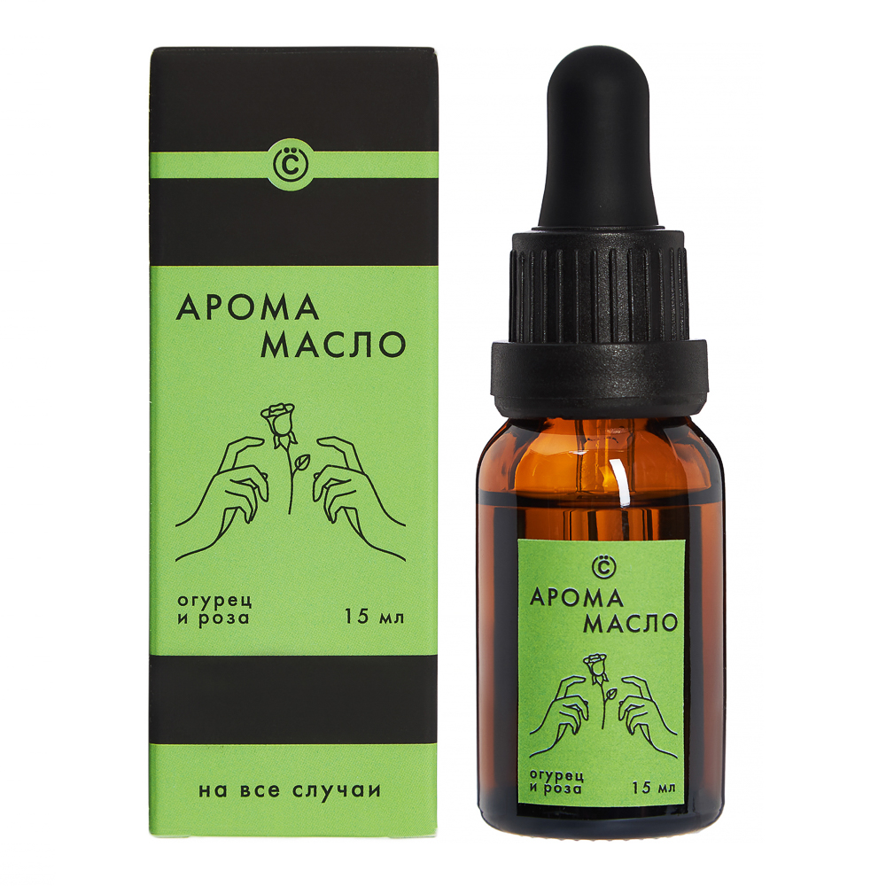 ВСЁГАЗИН Парфюмерная отдушка 15 мл, с дозатором "Огурец и роза", арт.№ 499-046