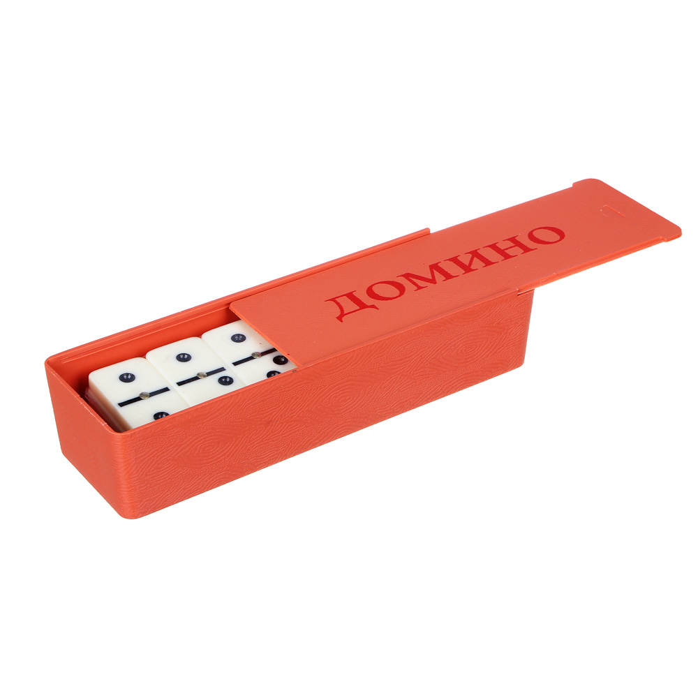Рыжий Домино пластик, в пластиковом пенале 17,8х5,8см, 5008В, пластик, арт.№ 512-040