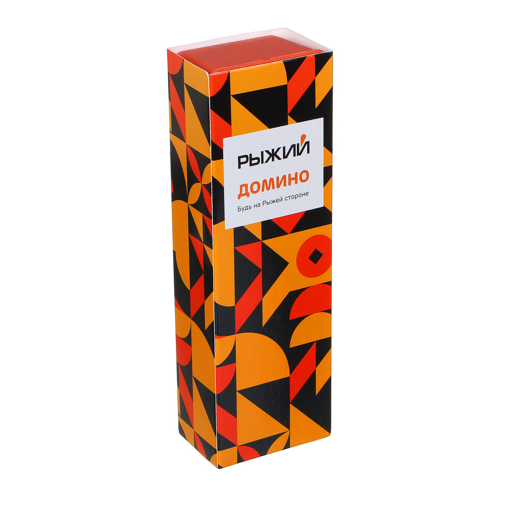 Рыжий Домино пластик, в пластиковом пенале 17,8х5,8см, 5008В, пластик, арт.№ 512-040