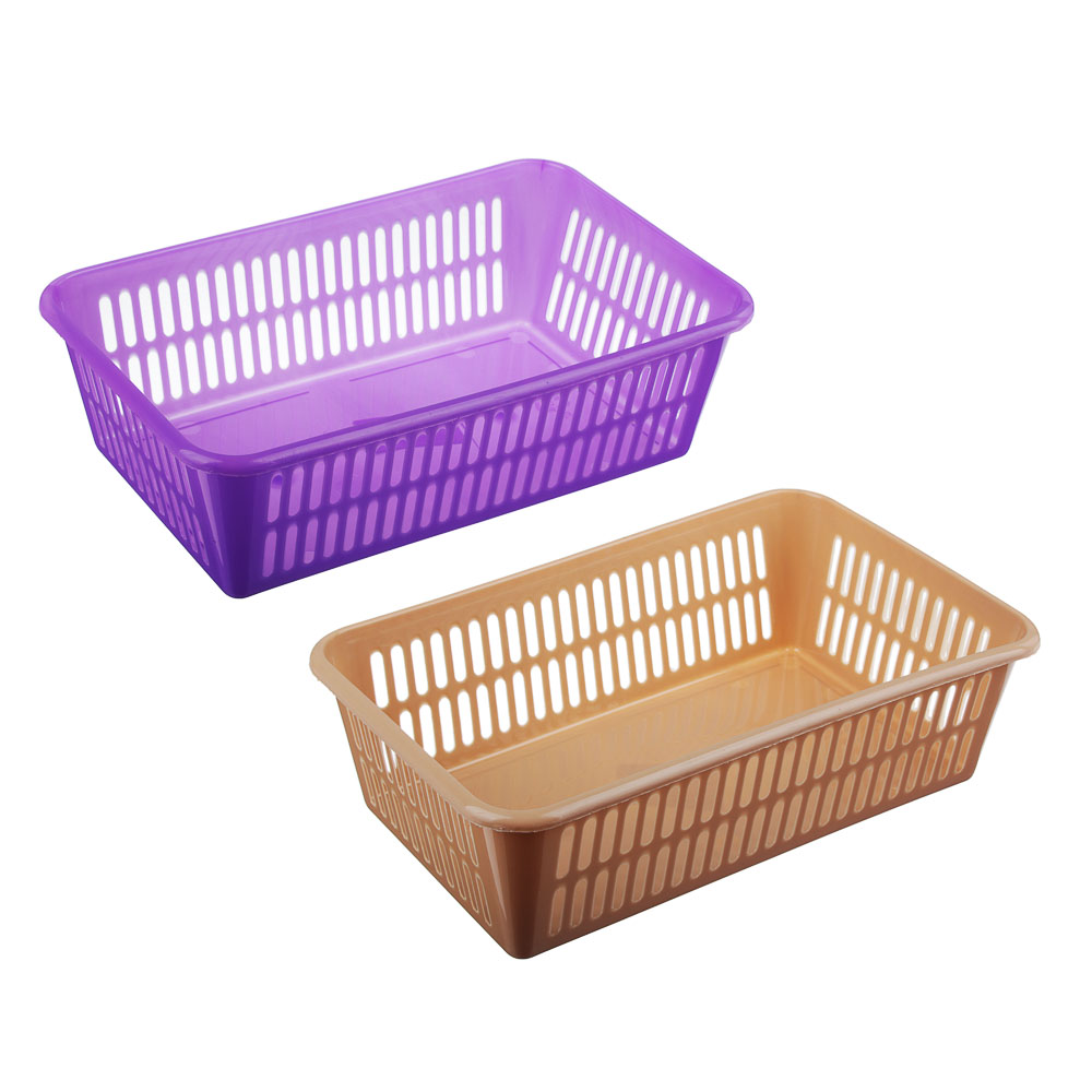 Корзинка Альфа М, пластик, 25х15х7см, 2 цвета, арт.№ 406-140