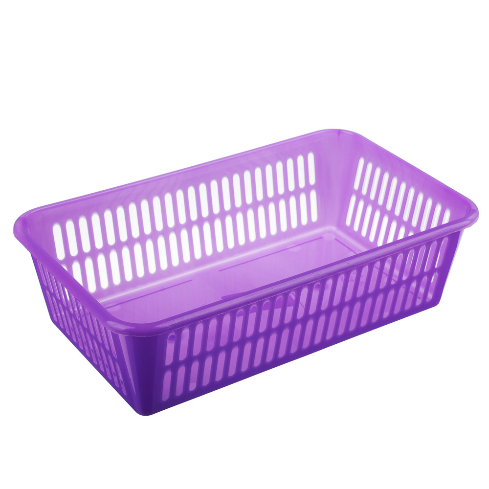 Корзинка Альфа М, пластик, 25х15х7см, 2 цвета, арт.№ 406-140