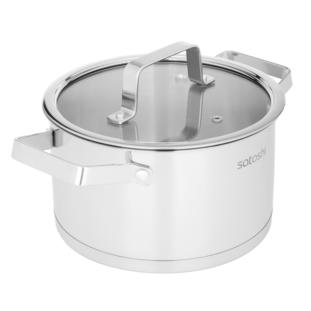 SATOSHI Шато Кастрюля 20х11,5см. 3,4л. со стекл. крышкой, индукция, арт.№ 822-267