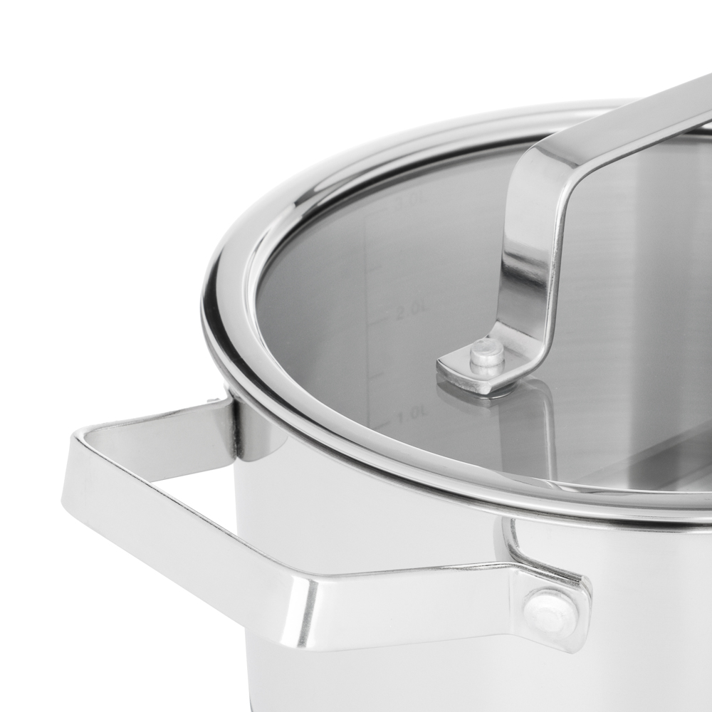 SATOSHI Шато Кастрюля 20х11,5см. 3,4л. со стекл. крышкой, индукция, арт.№ 822-267