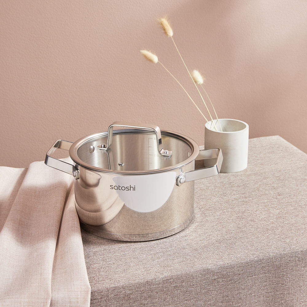 SATOSHI Шато Кастрюля 20х11,5см. 3,4л. со стекл. крышкой, индукция, арт.№ 822-267