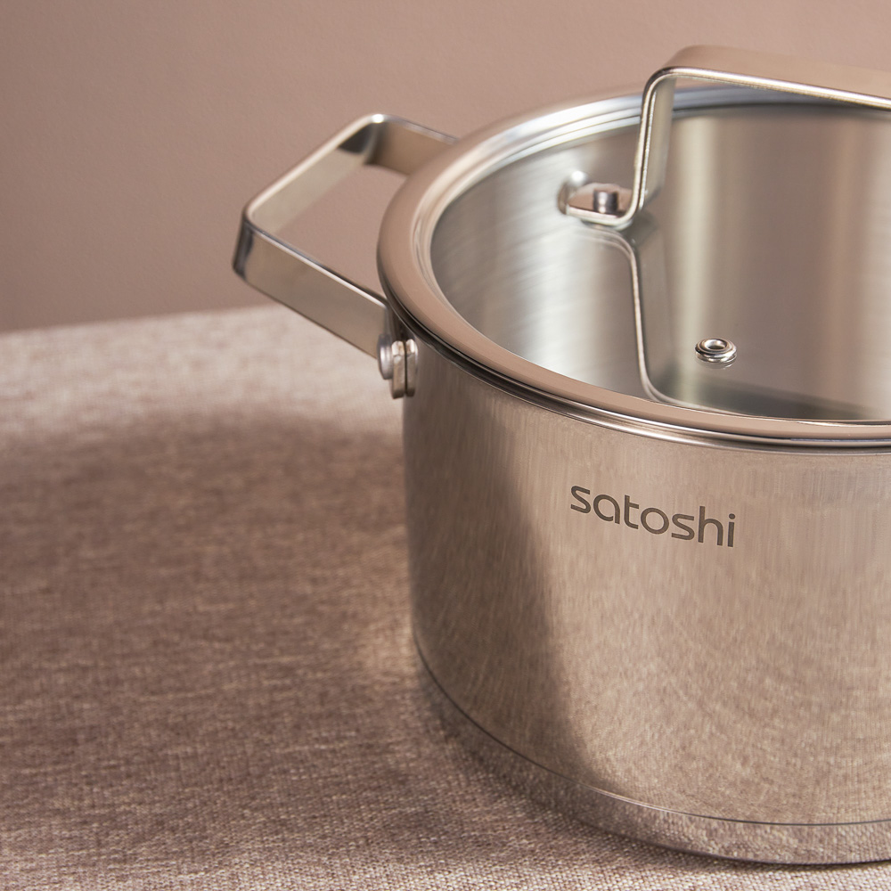 SATOSHI Шато Кастрюля 20х11,5см. 3,4л. со стекл. крышкой, индукция, арт.№ 822-267