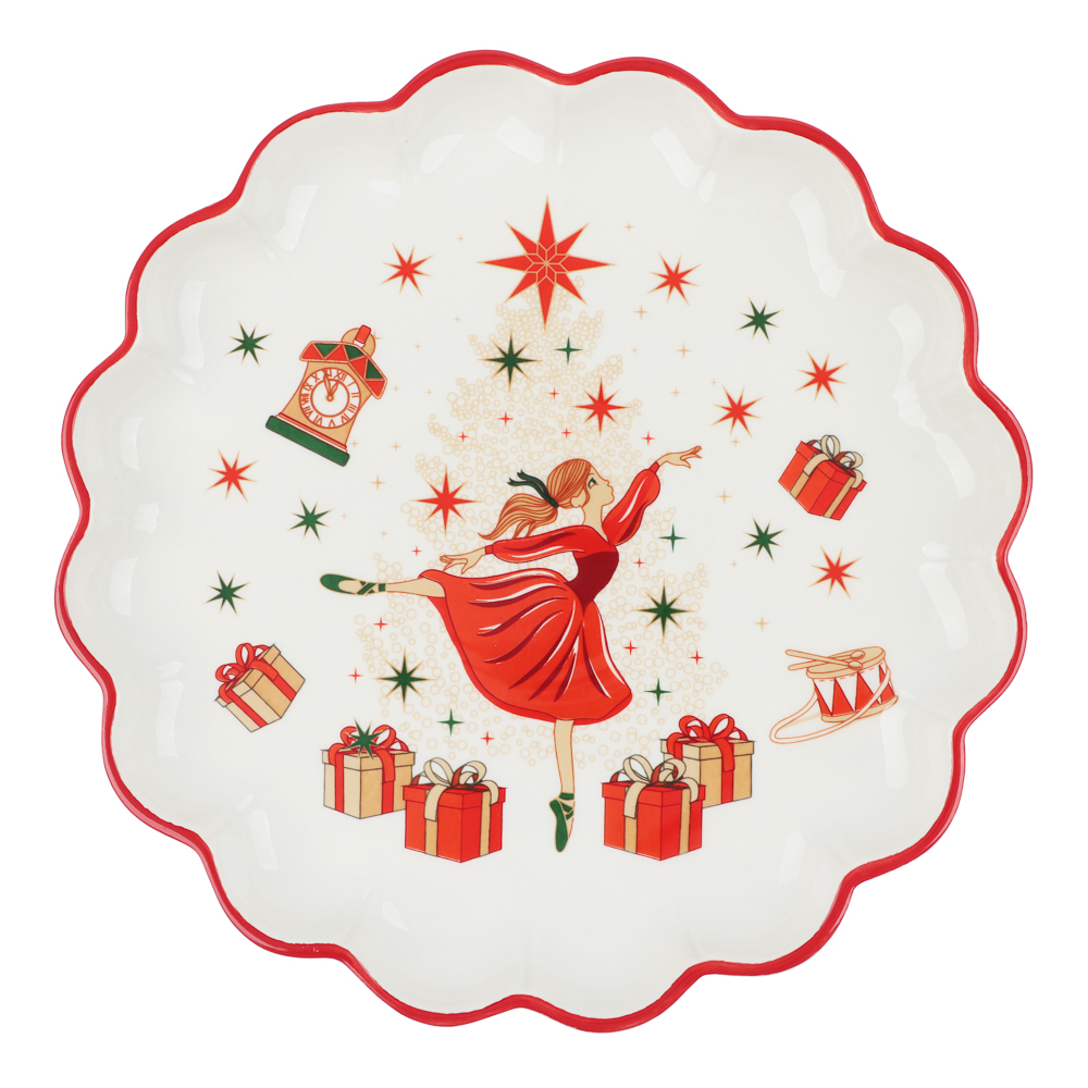 MILLIMI Щелкунчик Блюдо круглое, 25х25х3см, керамика, арт.№ 820-690