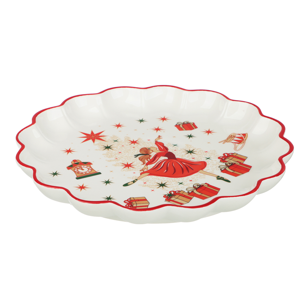 MILLIMI Щелкунчик Блюдо круглое, 25х25х3см, керамика, арт.№ 820-690