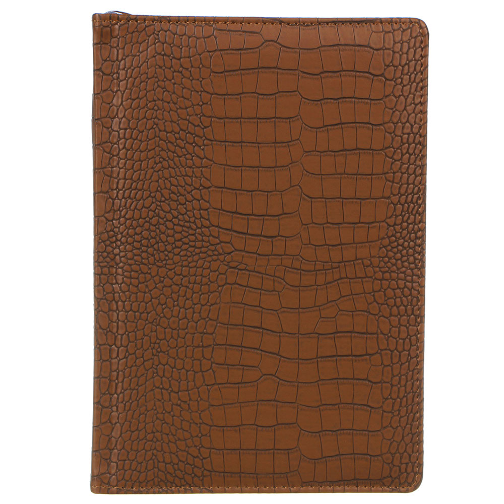 Ежедневник недатир."Кроко" А5, 320стр, тверд.обл.с поролоном, ПУ под кожу крокодила, пакет, 3 цв., арт.№ 572-032