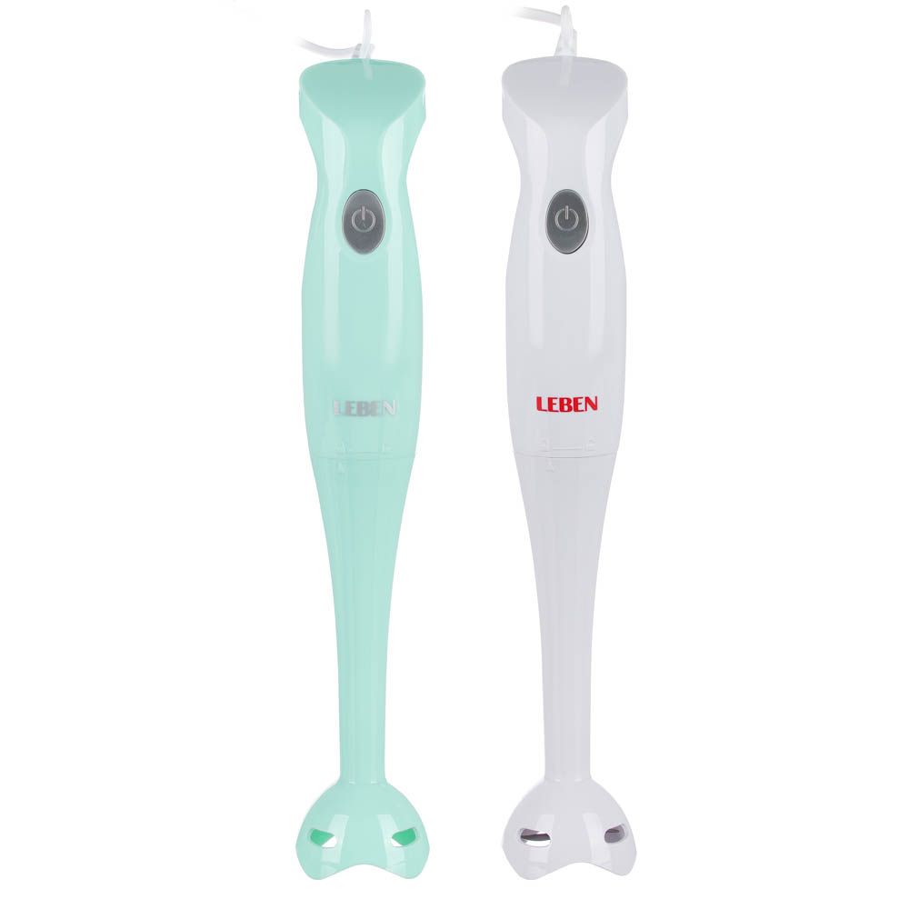 LEBEN Блендер погружной 200Вт, 1 скорость, лезвия нерж.сталь, 2 цвета, арт.№ 269-002