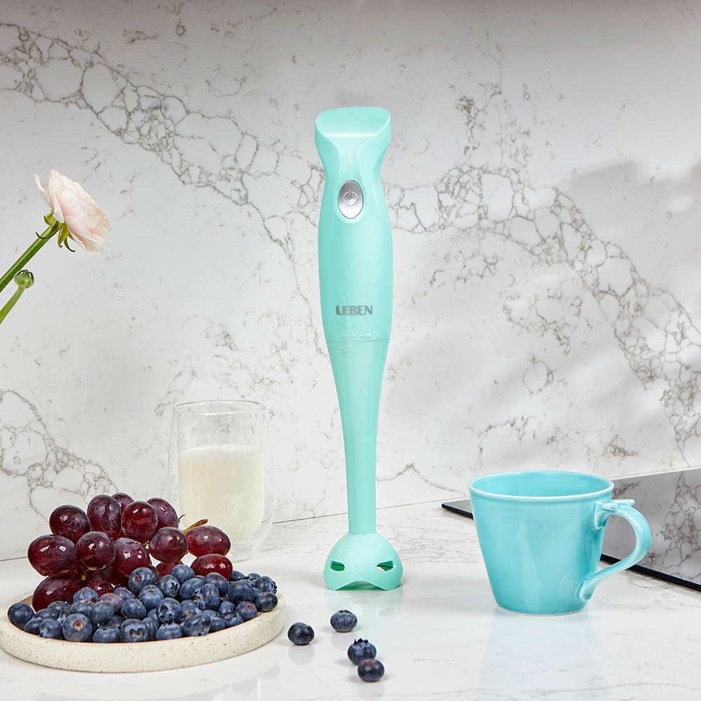 LEBEN Блендер погружной 200Вт, 1 скорость, лезвия нерж.сталь, 2 цвета, арт.№ 269-002