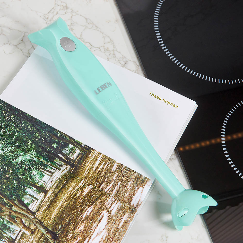 LEBEN Блендер погружной 200Вт, 1 скорость, лезвия нерж.сталь, 2 цвета, арт.№ 269-002