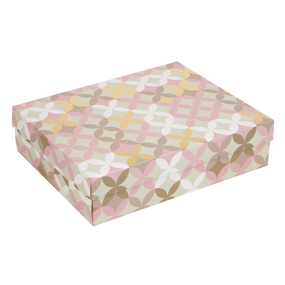 Коробка складная 27x20,5x6,8см, бумага, 4 дизайна, арт.№ 207-241