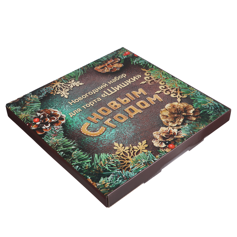 Шишки Набор для торта 2 предмета, блюдо 30см, лопатка 26х7см, стекло, арт.№ 820-910