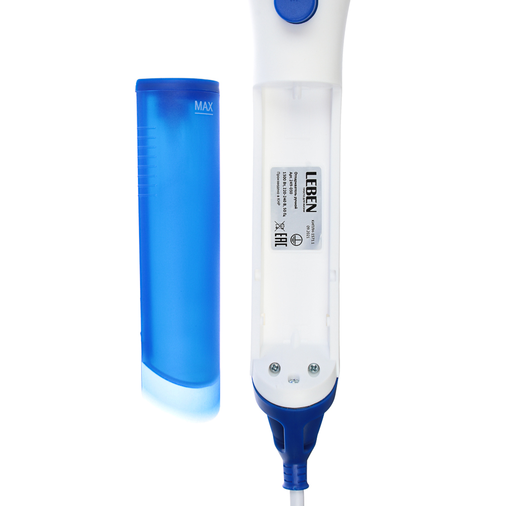 LEBEN Отпариватель ручной, 1300Вт, 15 гр/мин, объем 60мл, арт.№ 249-030