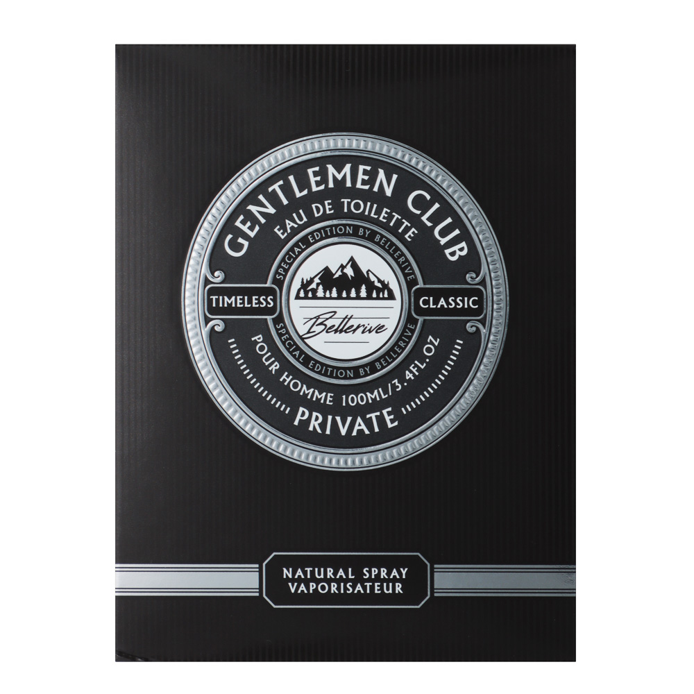 Туалетная вода мужская тм BELLERIVE Gentlemen club private, 100 мл, арт.№ 313-403
