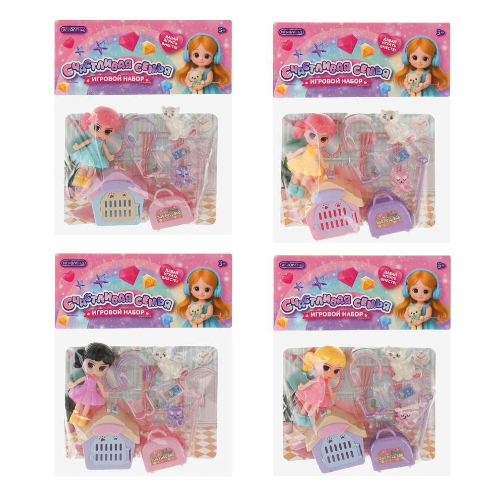 Игровой набор "Счастливая семья" ABS, PP, тм ИГРОЛЕНД, арт.№ 294-242