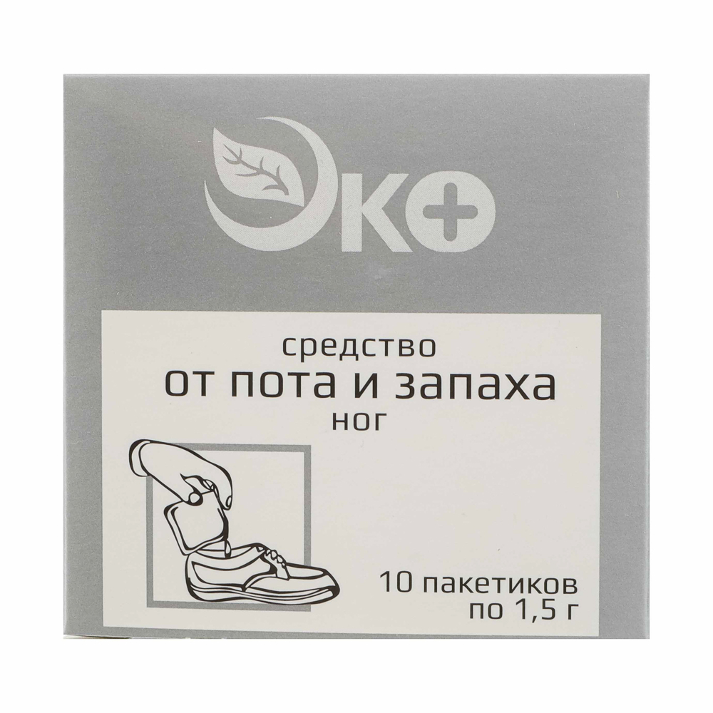 Средство для ног от пота и запаха, 10 пакетиков х1,5г, арт.№ 832-100